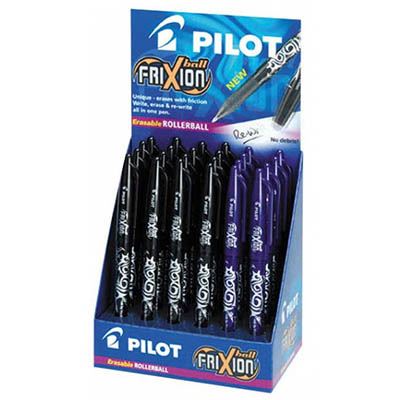 Image for PILOT FRIXION ERASABLE GEL INK PEN FINE BLACK AND BLUE DISPLAY 24 from Office National Limestone Coast