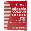 pilot parallel calligraphy pen ink cartridge red pack 6