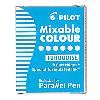 pilot parallel calligraphy pen ink cartridge turqoise pack 6