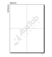 austab cl04 photocopy/laser labels 105x147.5mm - 4up - box 100 sheets