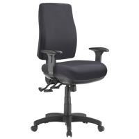 spot metro fully ergonomic high  back office chair with arms - black spot-c-mb