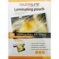 razorline laminating pouch 80 micron a3 clear pack 100