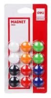 deli magnetic buttons 20mm assorted pack 12