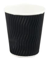 design ripple  double wall coffee cup 8oz black box 500