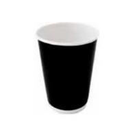 coffee cup dual wall black 12oz - sold per sleeve x 25 (ctn500)