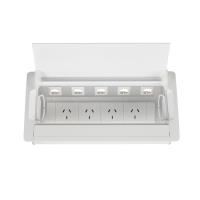 cms accede in desk module single lid with 4 x auto switched gpo's 1 x inline usb-a/c pd fast charge module (30w shared) prov