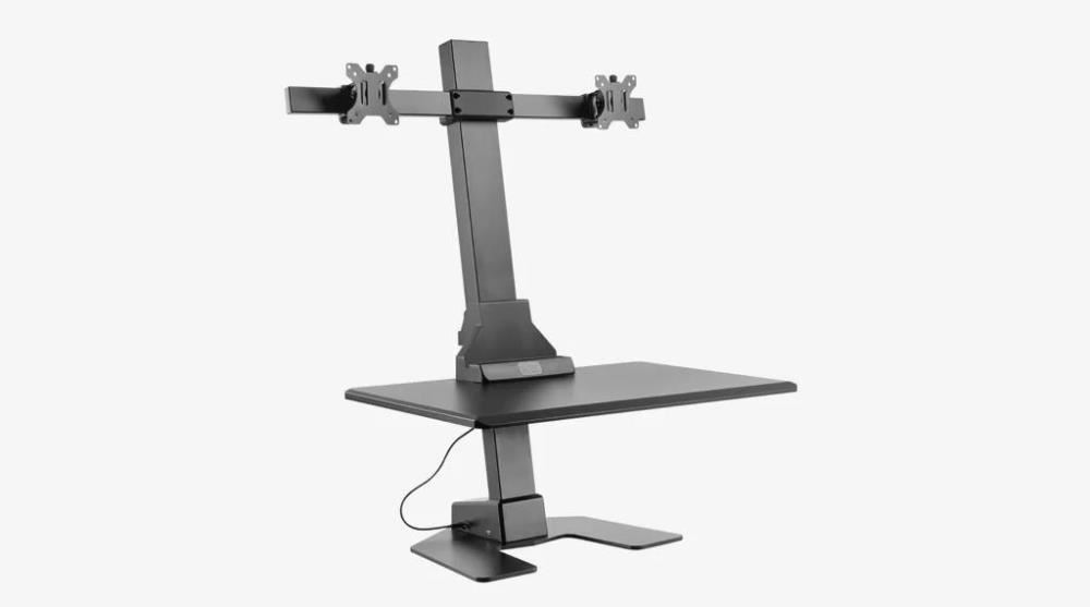 Image for ERGOVIDA DUAL MONITOR ELECTRIC VERTICAL BAR SIT STAND DESKTOP WORKSTATION from Micon Office National