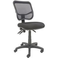 ss typist chair em300c 3 lever mesh back ergonomic range standard seat  bd black fabric 0922 *great value*