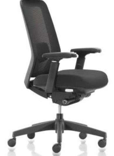 Image for R8 MESH TYPIST CHAIR SYNCHRO MECH WITH SEAT SLIDE PLUS ARMS IN BLACK FABRIC BIFMA APPROVED from Micon Office National