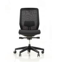 r8 mesh typist chair synchro mech with seat slide *** no arms*** in black fabric bifma approved