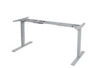 vertilift electric height adjustable desk frame  *dual motors*  silver  heavy duty with controller