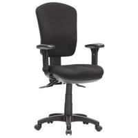style express aqua task chair high back black with arms