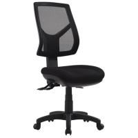 everyday rio chair mesh high back 130kg 7 year warranty black no arms
