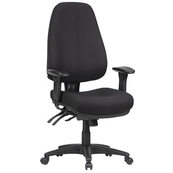 Image for EVERYDAY LOGAN HIGHBACK CHAIR BLACK WITH ARMS 140KG 10 YEAR WARRANTY from Everyday & Simply Office National