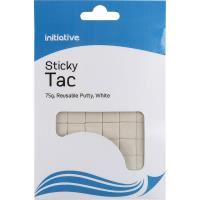 initiative sticky tac adhesive 75g white blu tack alternative