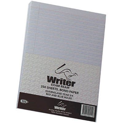 Image for WRITER EXAM PAPER QLD RULED YEAR 3/4 12MM A4 WHITE 250 SHEETS from Everyday & Simply Office National