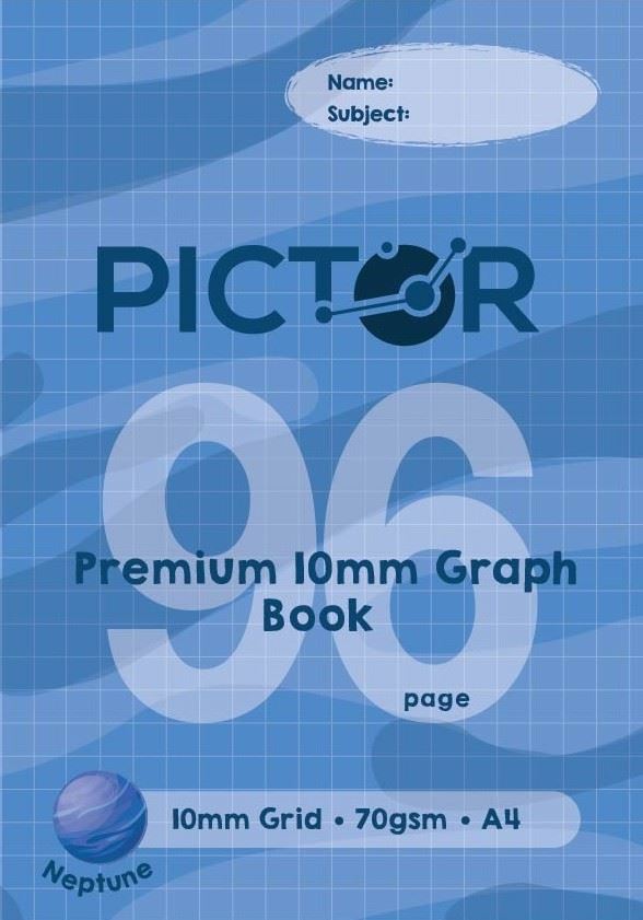 Image for PICTOR PREMIUM GRAPH BOOK A4 10MM 96 PAGE NEPTUNE from PaperChase Office National