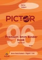 pictor premium binder book a4 ruled 8mm + margin 96pgs comet