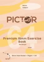pictor premium a4 64 page exercise book 18mm ruled 70gsm aries