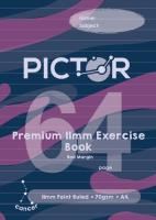 pictor premium a4 64 page exercise book 11mm ruled 70gsm cancer