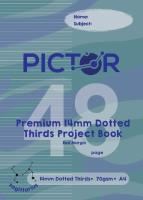 pictor premium a4 48 page project book 14mm plain/dotted thirds 70gsm sagittarius