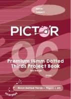 pictor premium a4 96 page project book 14mm plain/dotted thirds 70gsm scorpius