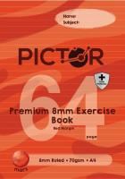 pictor premium pro a4 64 page pp exercise book a4 stapled ruled 8mm 70gsm mars