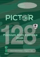 pictor premium pro a4 128 page pp exercise book ruled 8mm 70gsm alien