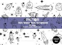 pictor premium pro 165 x 245mm 64 page pp mini spacetech scrapbook 100gsm