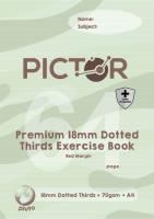 pictor premium pro a4 64 page pp exercise book dotted thirds 18mm 70gsm pluto