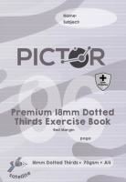 pictor premium pro a4 96 page pp exercise book dotted thirds 18mm 70gsm satellite