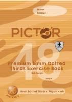 pictor premium pro a4 48 page pp exercise book 18mm dotted thirds 70gsm mercury