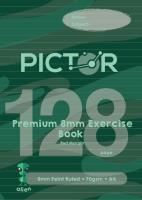 pictor premium a4 128 page exercise book 8mm ruled 70gsm alien