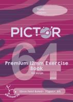 pictor premium exercise book ruled 12mm 70gsm 64 page a4 centaurus