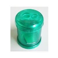 cylinder 2 hole pencil sharpener round assorted colours