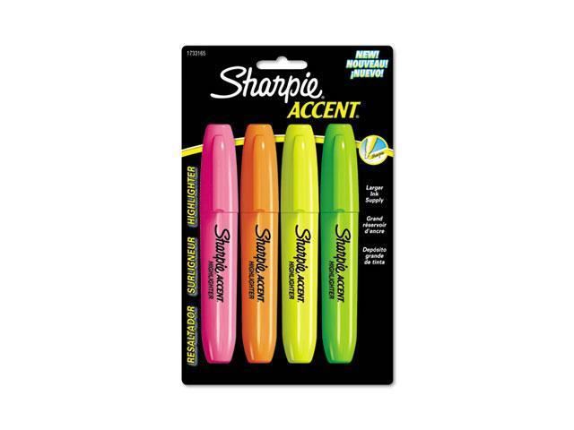 Image for HIGHLIGHTER SHARPIE ACCENT JUMBO ASSORTED PACK 4 from PaperChase Office National