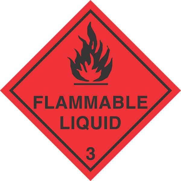 Image for CLASS 3 FLAMMABLE LIQUIDS LABELS 25CMX25CM SELF ADHESIVE VINYL EACH from PaperChase Office National