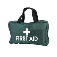 first aid bag with handles printed green