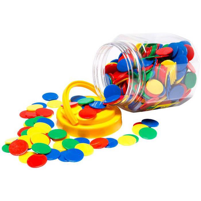 Image for LEARNING CAN BE FUN COUNTERS ROUND 2 COLOURS TUB 200 RED & YELLOW (CRRY200) from PaperChase Office National