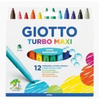 giotto broad tip markers 12 assorted turbo maxi