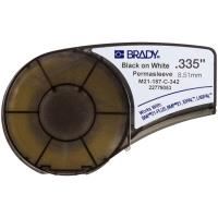 m21-187-c-342 brady permasleeve markers for bmp21 series black on white 8.51mm x 2.13m