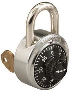 Image for MASTER 1525 BLACK DIAL COMBINATION PADLOCKS V55 KEY OVERRIDE from PaperChase Office National