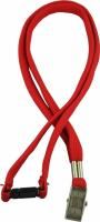 alligator clip woven lanyard red with safety release