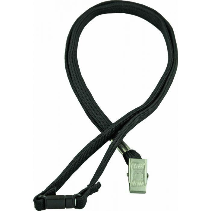 Image for ALLIGATOR CLIP WOVEN LANYARD BLACK WITH SAFETY RELEASE from PaperChase Office National