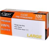 vinyl clear large gloves powdered box 100