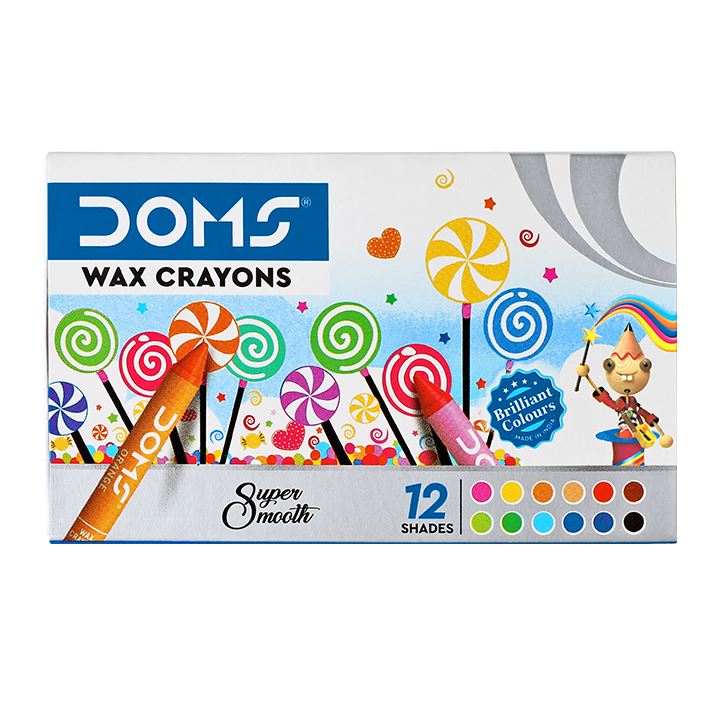 Image for DOMS WAX CRAYONS 12 COLOURS from PaperChase Office National