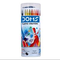doms plastic crayons tin pack 28 colours