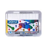 doms aqua  watercolour coloured fine tip markers pack 24