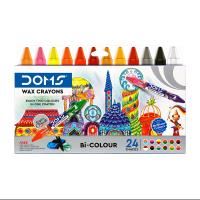 doms bi-colour jumbo wax crayons 12 pcs (24 colours)