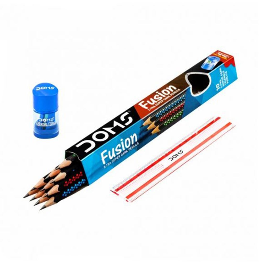 Image for DOMS FUSION PENCILS X-TRA SUPER DARK PENCILS from PaperChase Office National